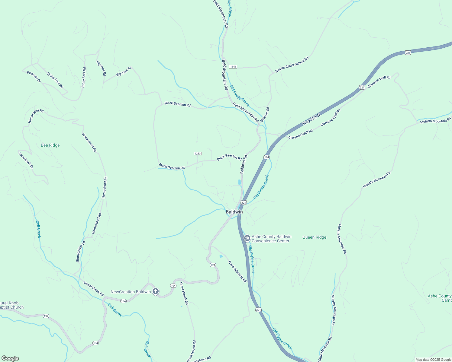 map of restaurants, bars, coffee shops, grocery stores, and more near 250 Edgewood Drive in West Jefferson