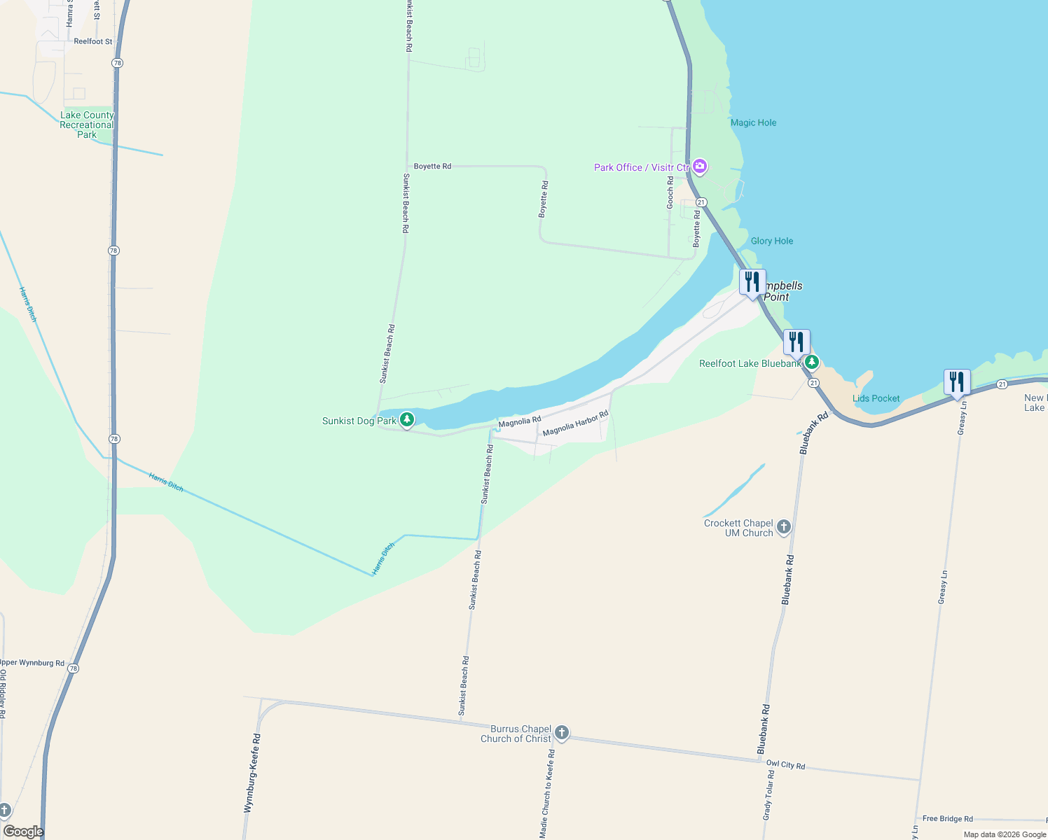 map of restaurants, bars, coffee shops, grocery stores, and more near 920 Magnolia Road in Tiptonville