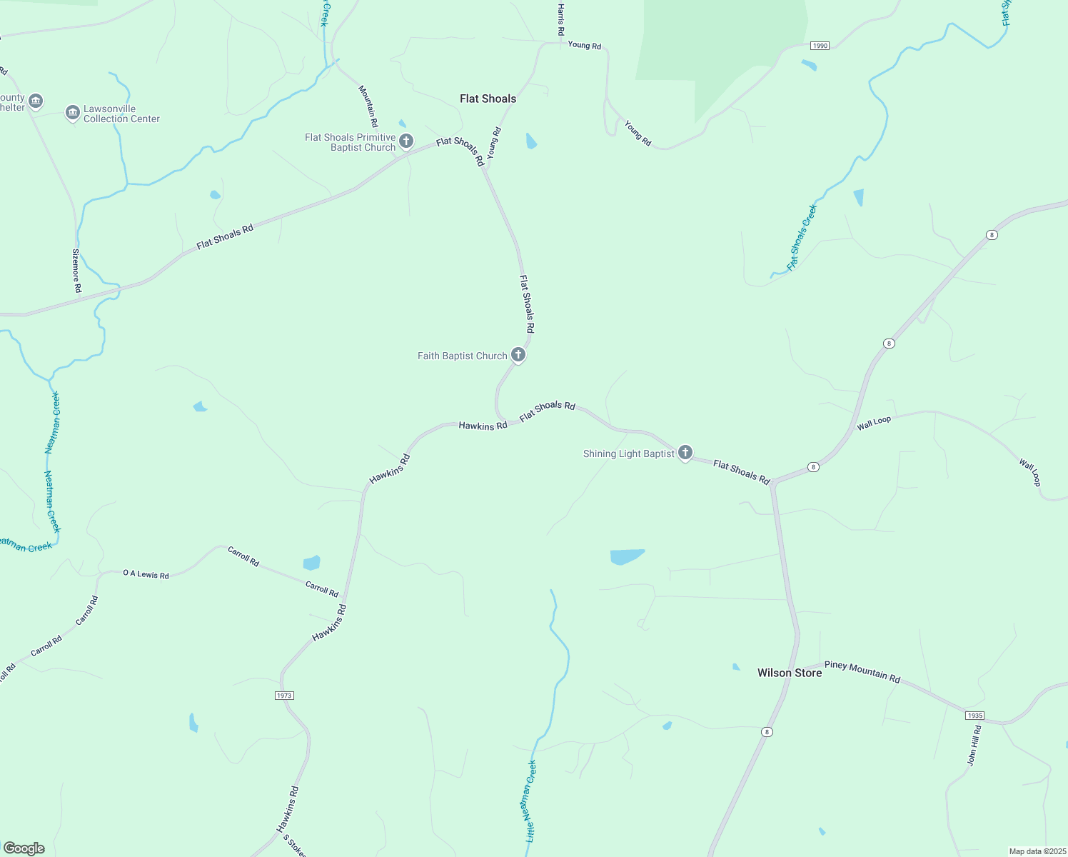 map of restaurants, bars, coffee shops, grocery stores, and more near 4360-4434 Flat Shoals Road in Walnut Cove