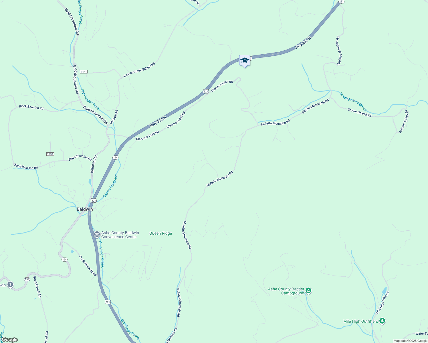 map of restaurants, bars, coffee shops, grocery stores, and more near 129 Beaver Creek Estate Drive in West Jefferson