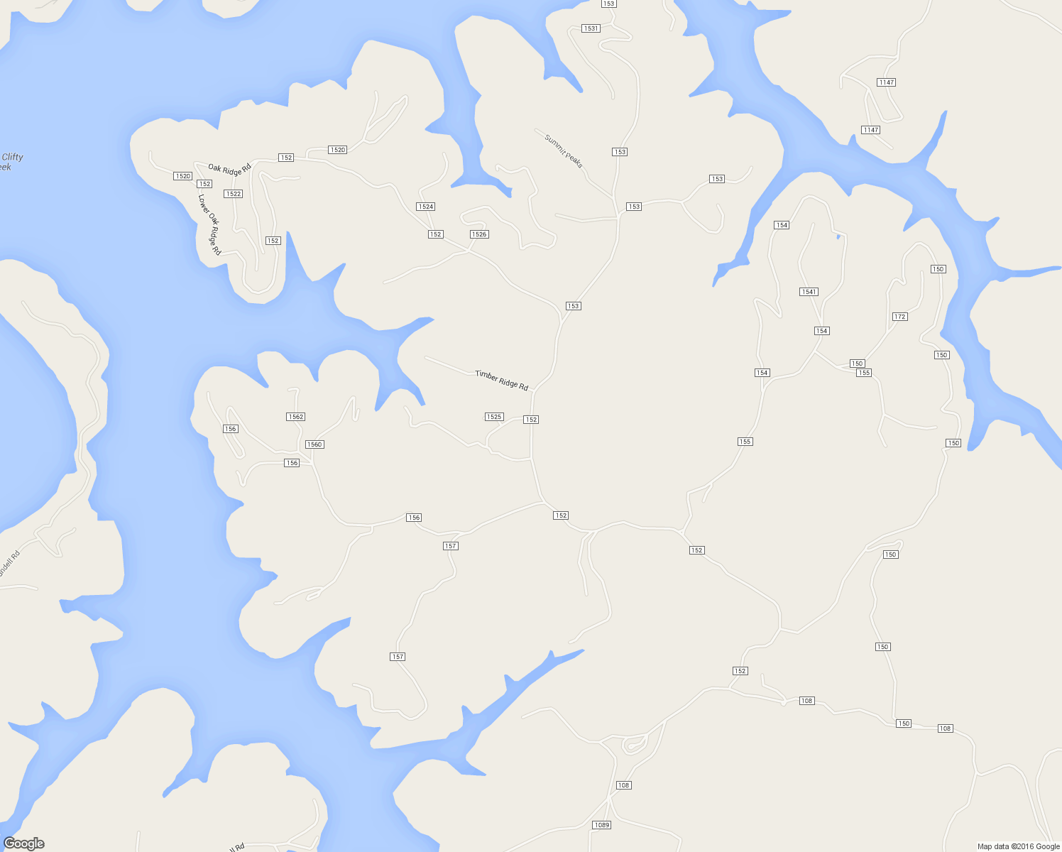 map of restaurants, bars, coffee shops, grocery stores, and more near County Road 152 in Eureka Springs