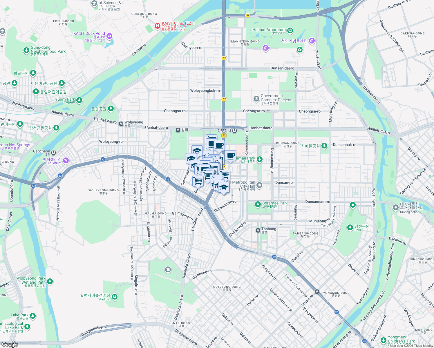 map of restaurants, bars, coffee shops, grocery stores, and more near in 