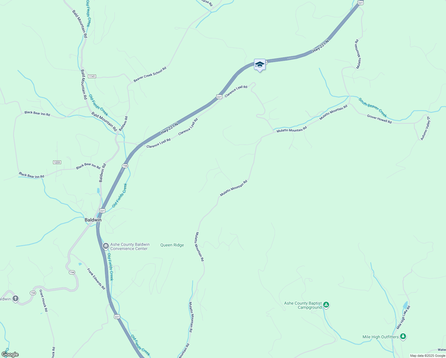map of restaurants, bars, coffee shops, grocery stores, and more near 129 Beaver Creek Estate Drive in West Jefferson
