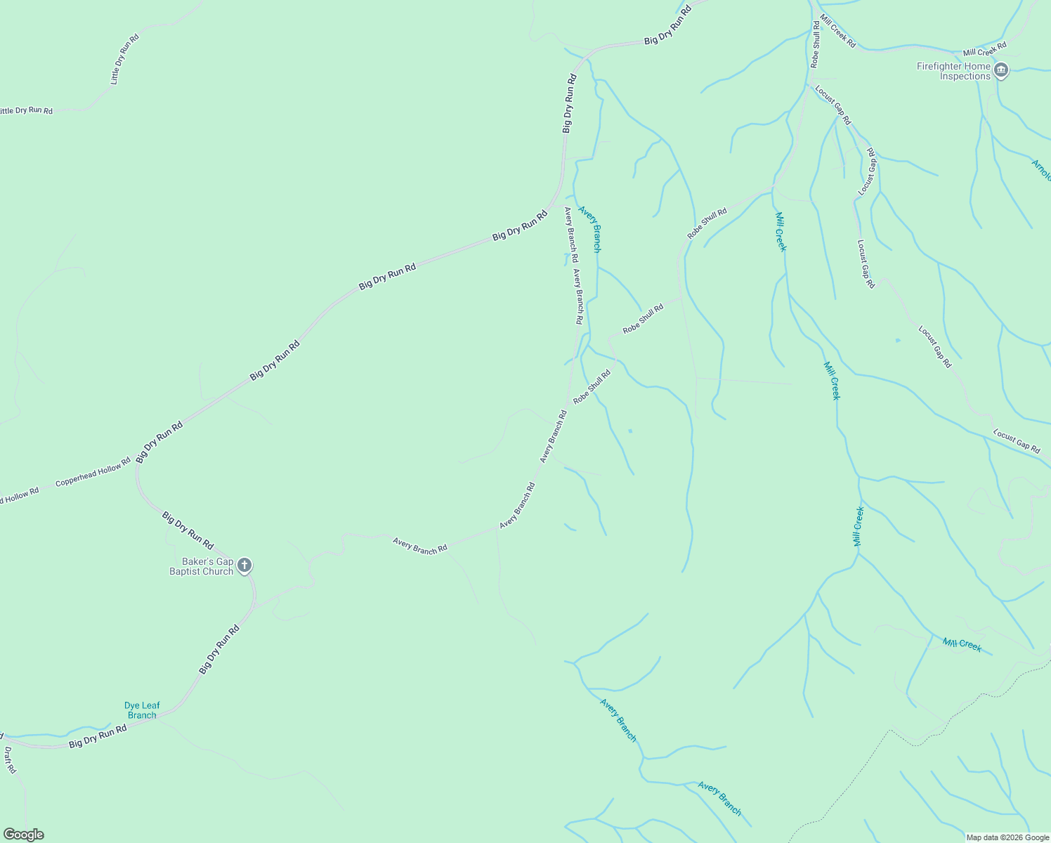map of restaurants, bars, coffee shops, grocery stores, and more near 958 Avery Branch Road in Mountain City