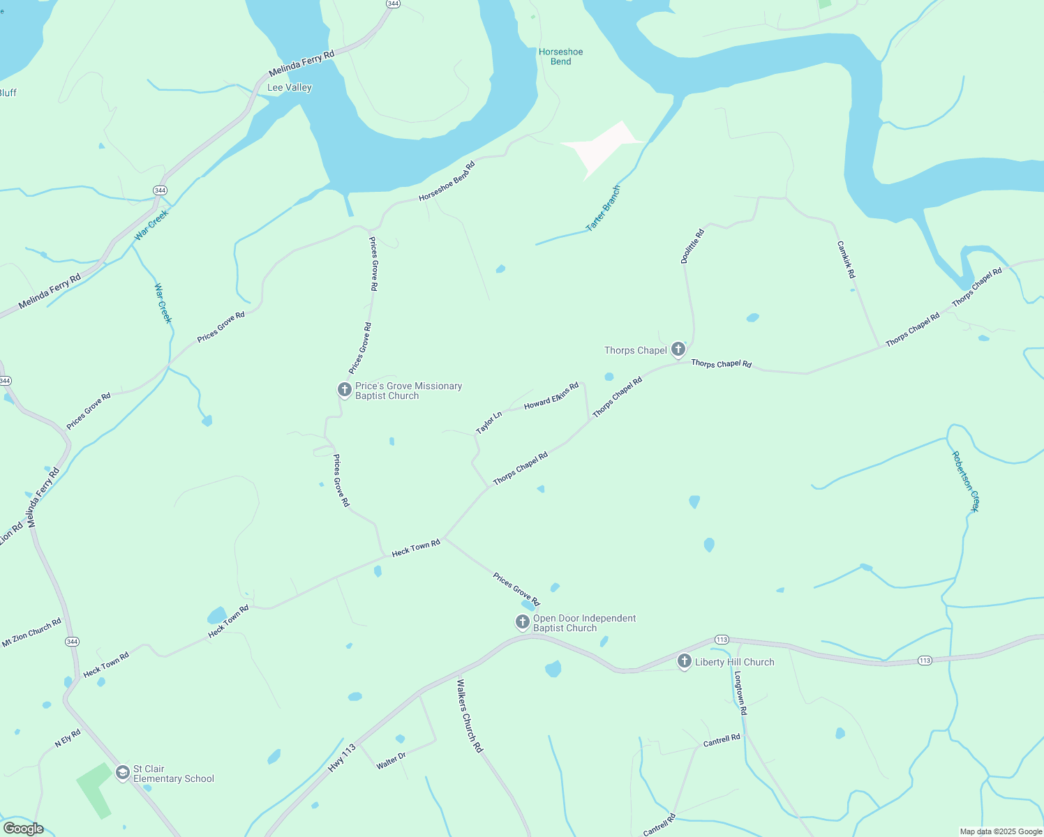 map of restaurants, bars, coffee shops, grocery stores, and more near 198 Taylor Lane in Rogersville