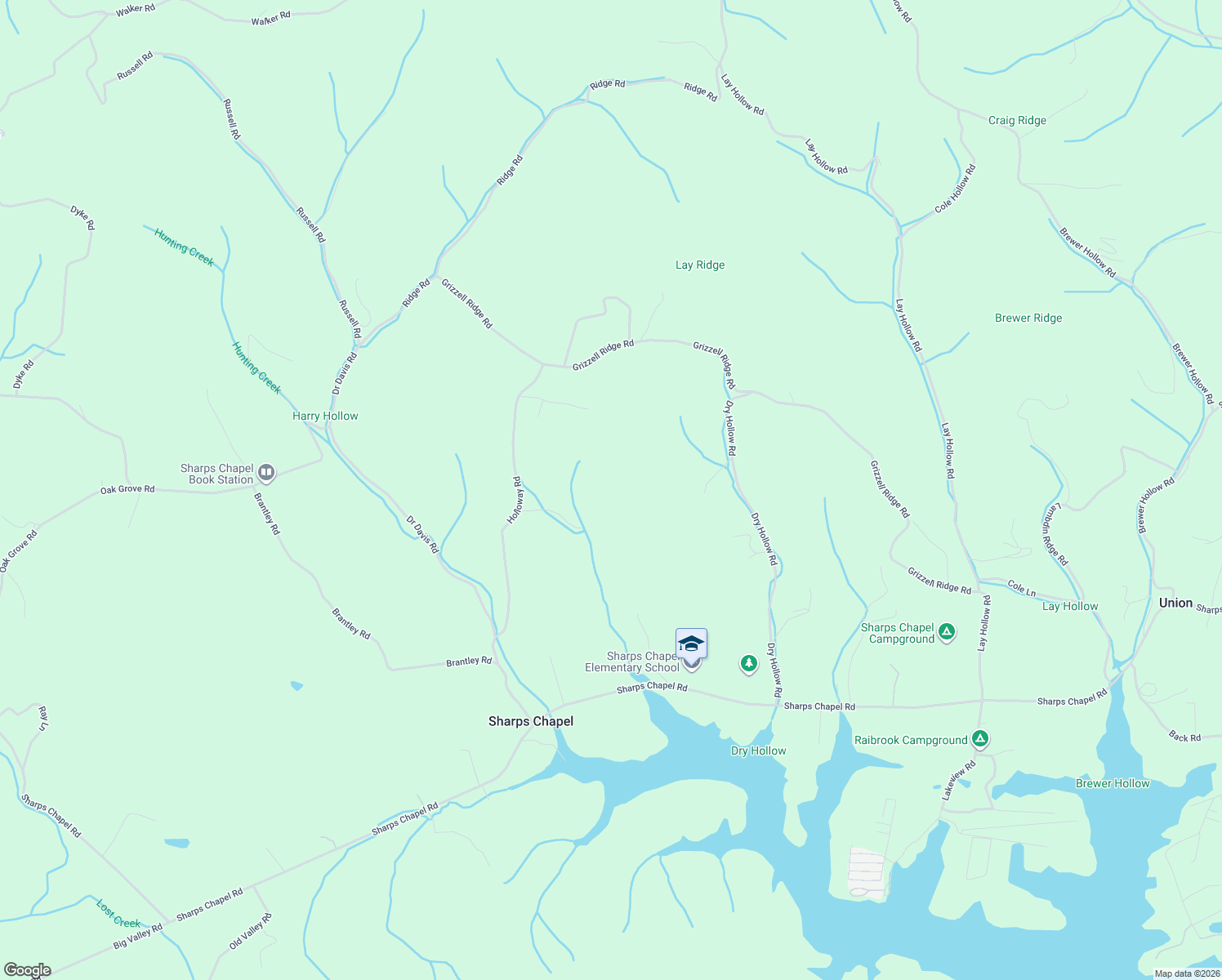 map of restaurants, bars, coffee shops, grocery stores, and more near 265 Monroe Lane in Sharps Chapel