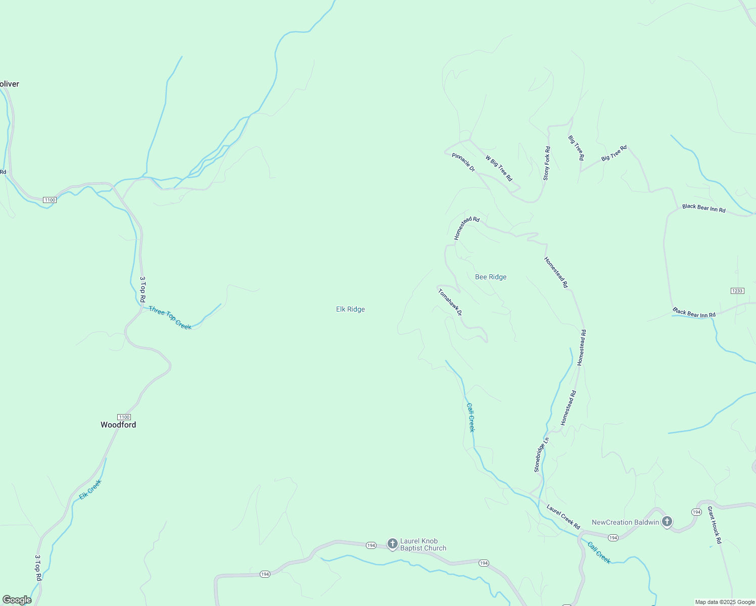 map of restaurants, bars, coffee shops, grocery stores, and more near 1899 Laurel Creek Road Extension in Todd