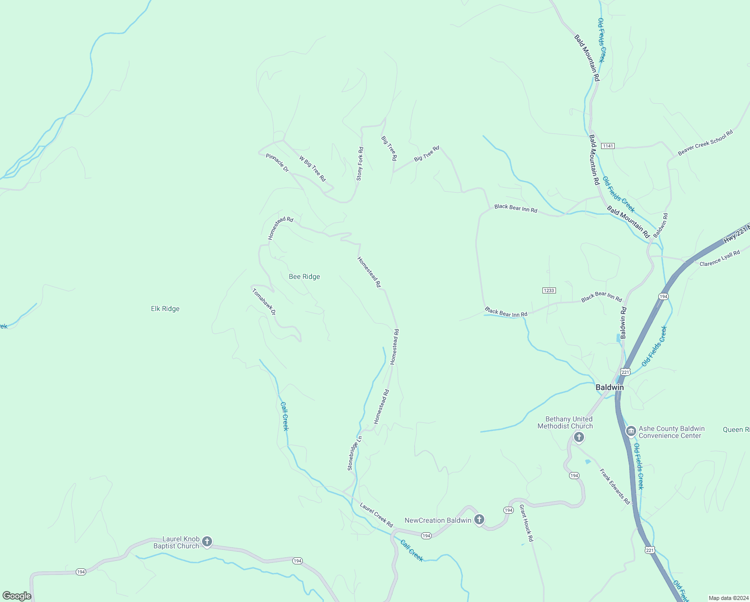 map of restaurants, bars, coffee shops, grocery stores, and more near 717 Homestead Road in Todd