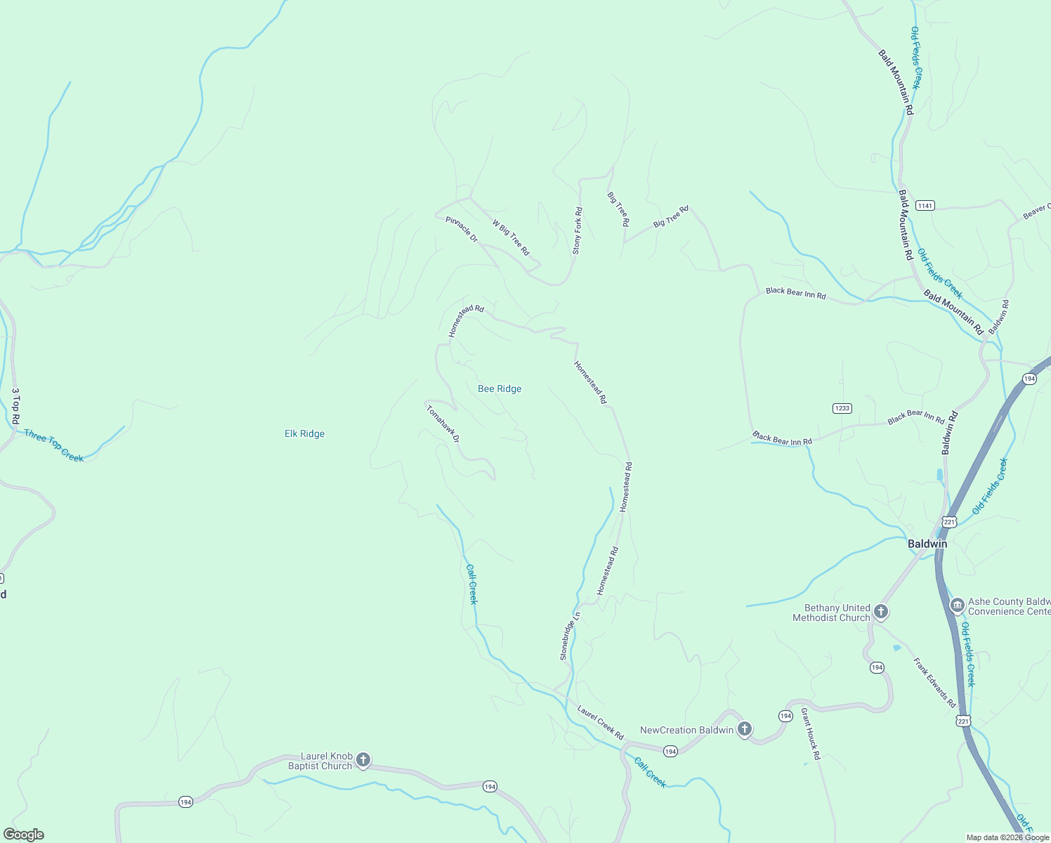 map of restaurants, bars, coffee shops, grocery stores, and more near 2099 Homestead Road in Todd