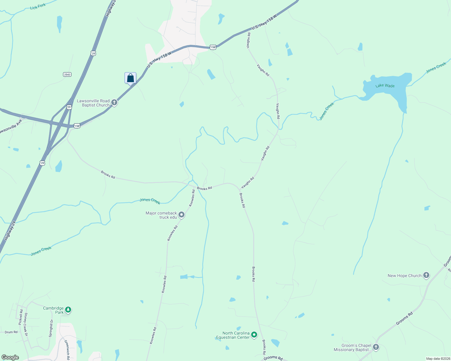 map of restaurants, bars, coffee shops, grocery stores, and more near 1041 Brooks Road in Reidsville