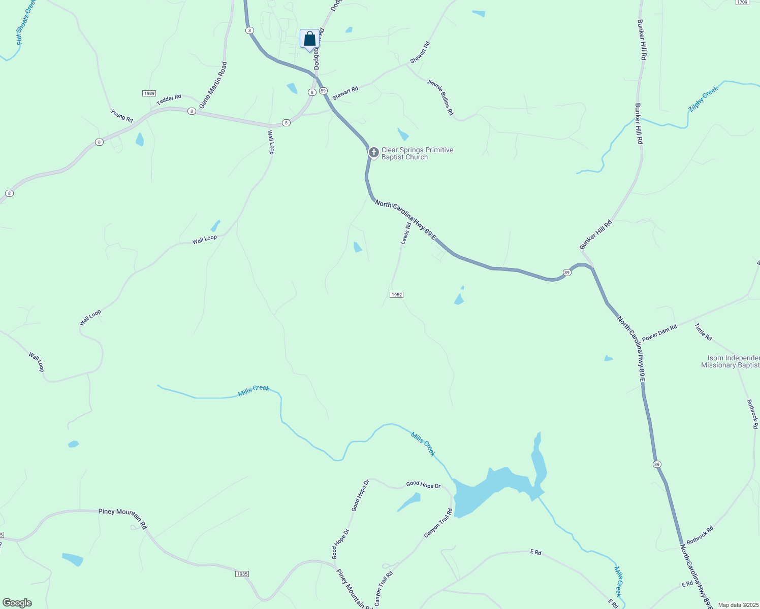 map of restaurants, bars, coffee shops, grocery stores, and more near 1170 Lewis Road in Walnut Cove
