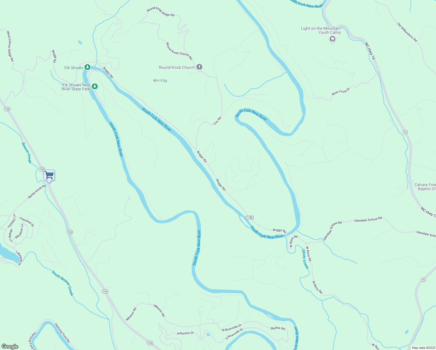 map of restaurants, bars, coffee shops, grocery stores, and more near 2953 Boggs Road in West Jefferson