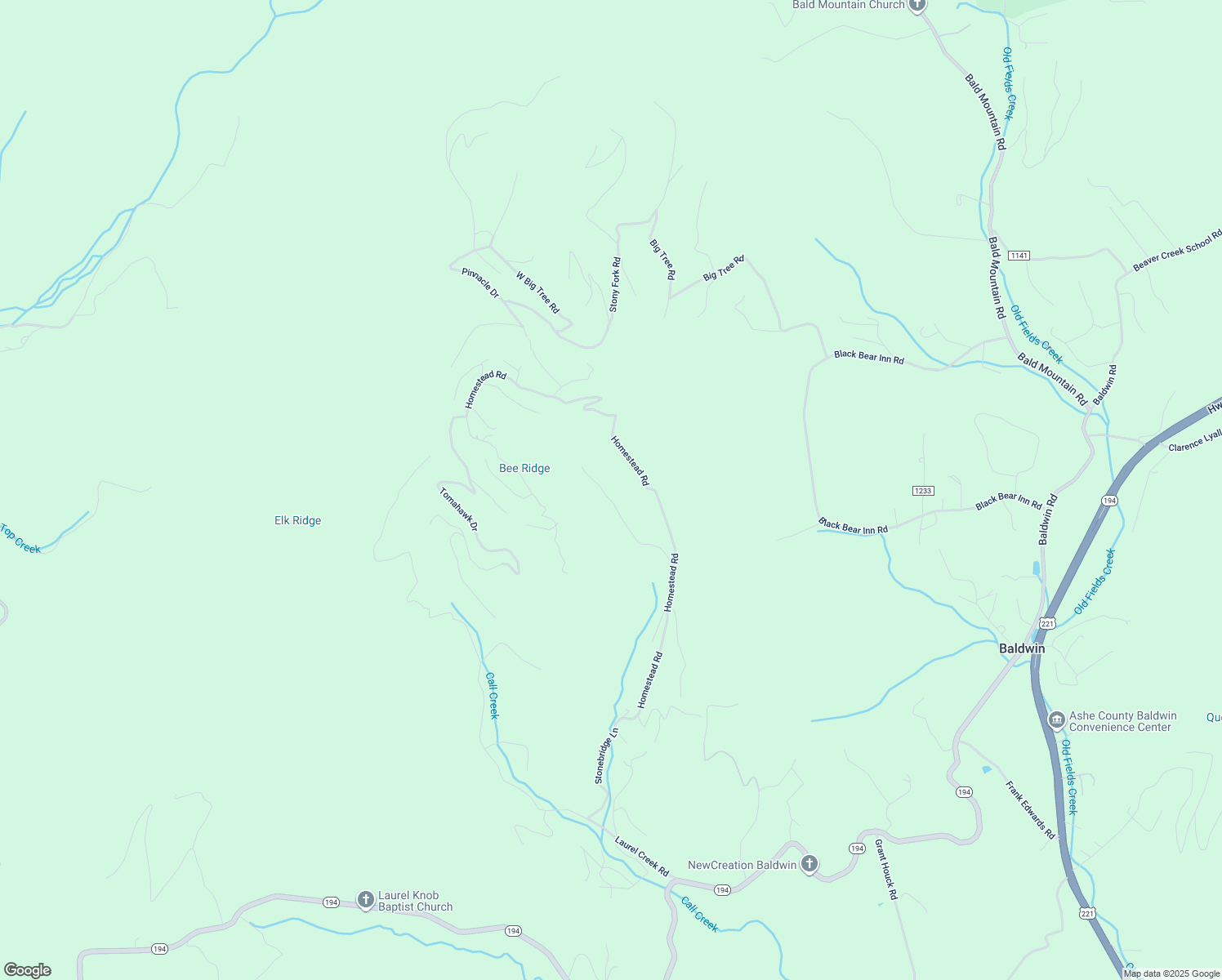 map of restaurants, bars, coffee shops, grocery stores, and more near 366 Falls Creek Road in Todd