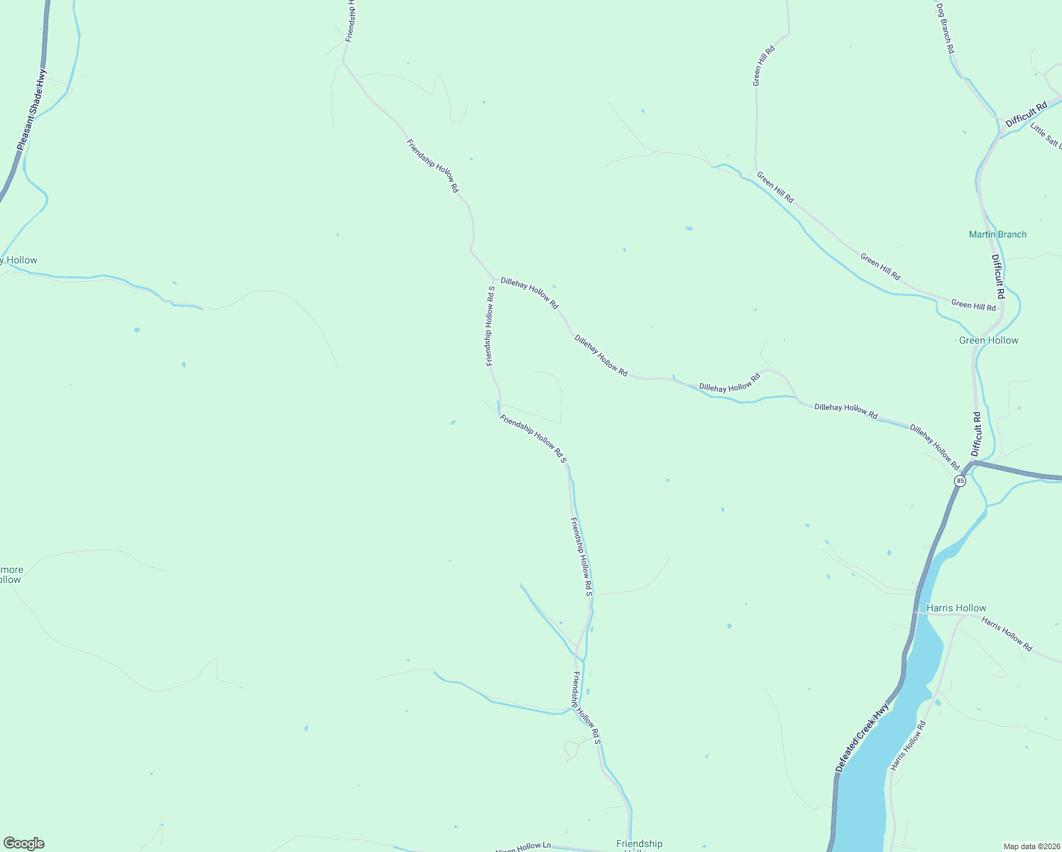 map of restaurants, bars, coffee shops, grocery stores, and more near 220 Friendship Hollow Road South in Pleasant Shade