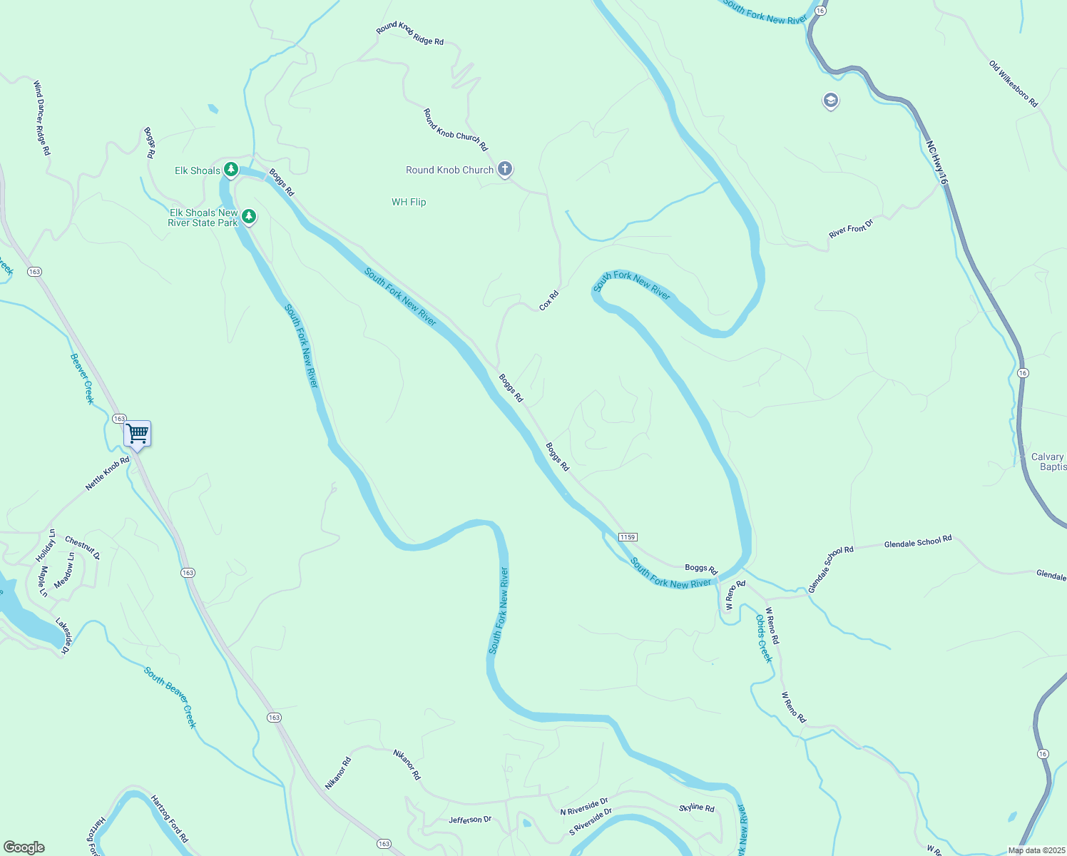 map of restaurants, bars, coffee shops, grocery stores, and more near 2966 Boggs Road in West Jefferson