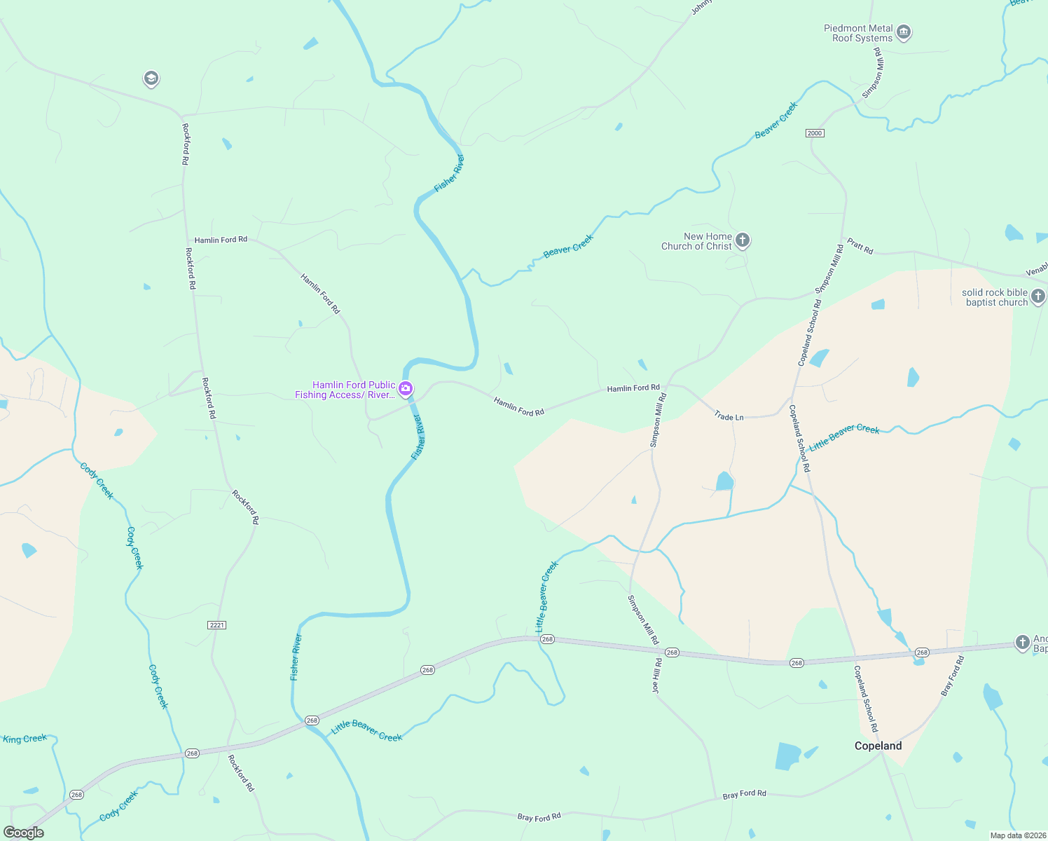 map of restaurants, bars, coffee shops, grocery stores, and more near 343 Hamlin Ford Road in Dobson