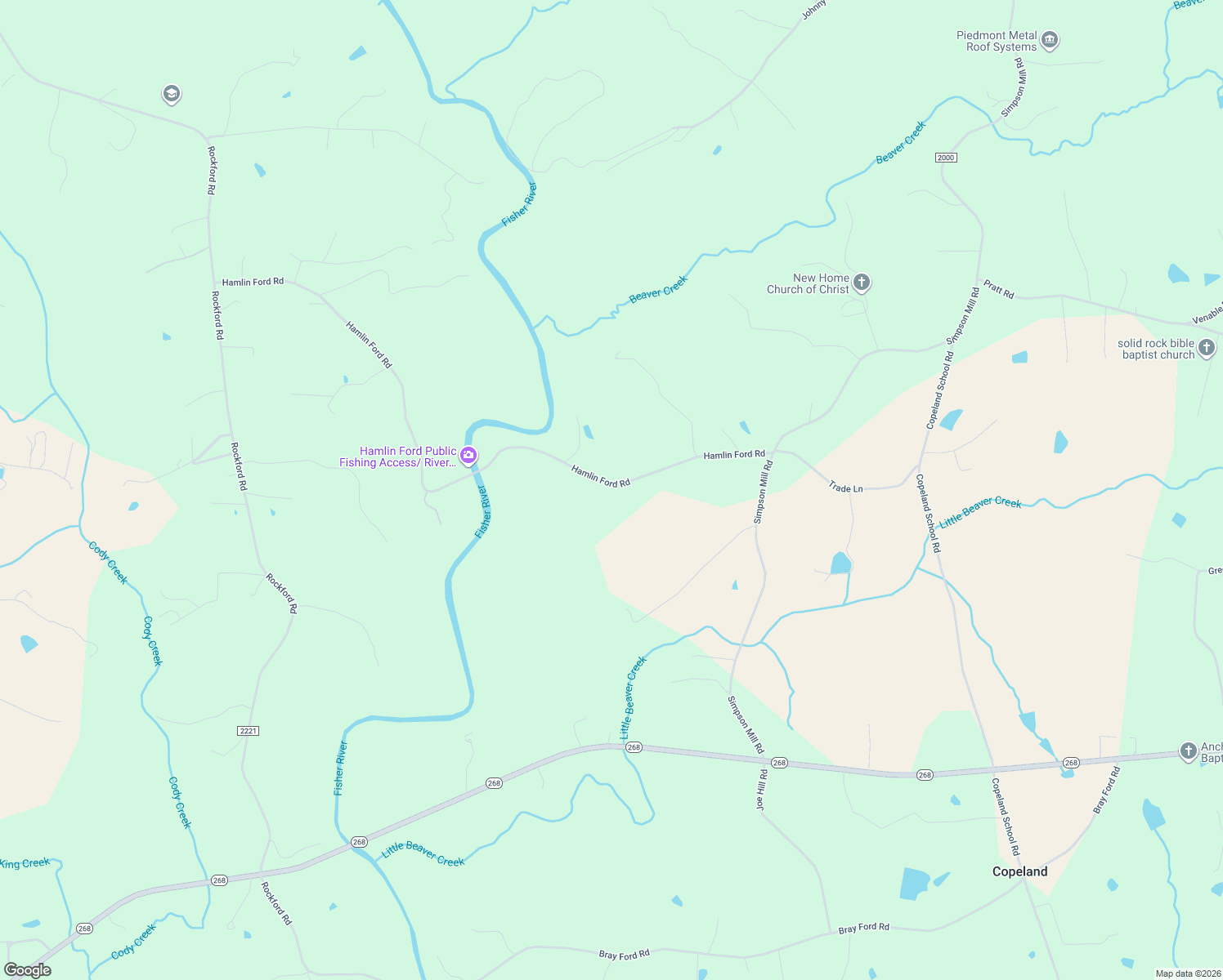 map of restaurants, bars, coffee shops, grocery stores, and more near 343 Hamlin Ford Road in Dobson