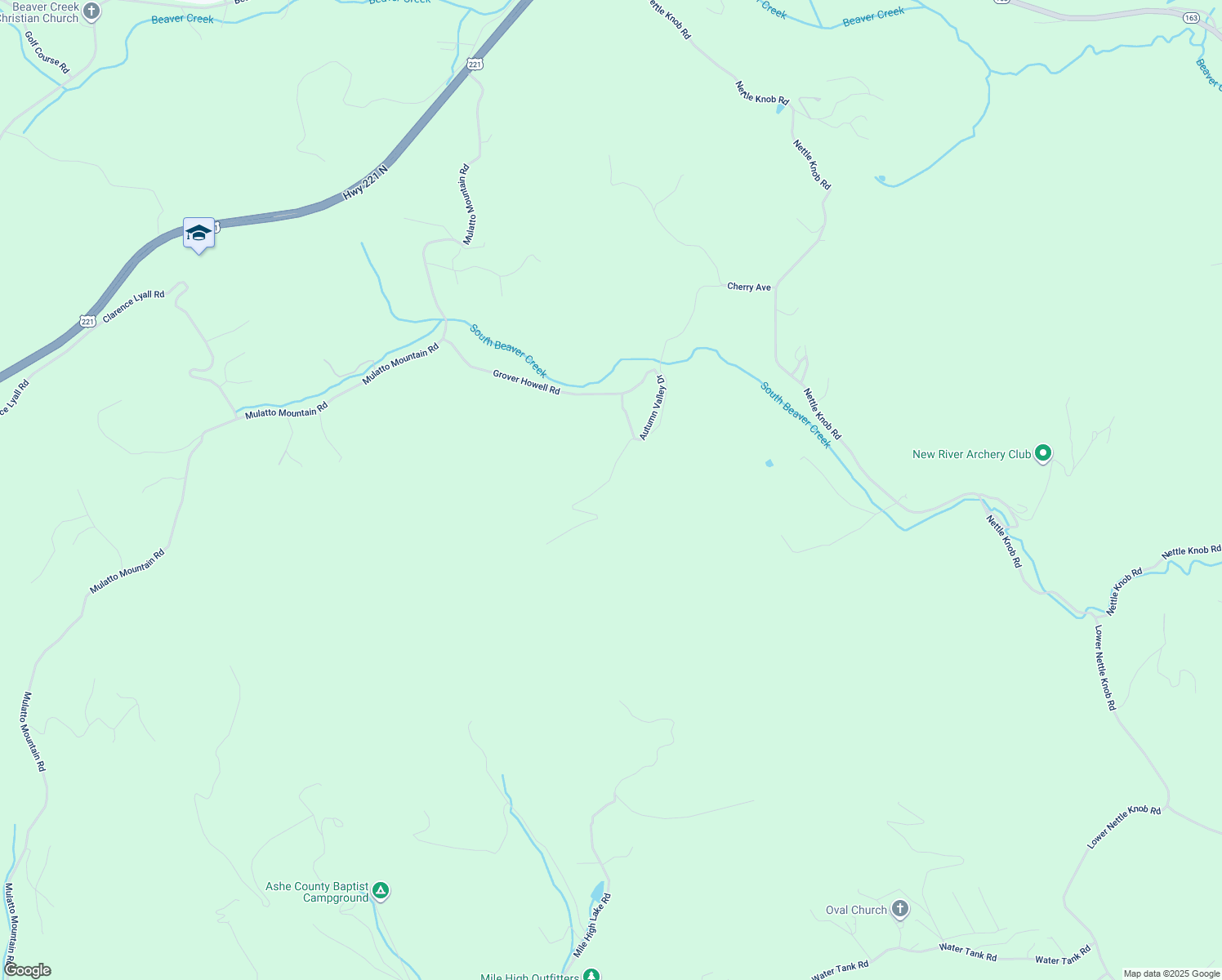 map of restaurants, bars, coffee shops, grocery stores, and more near 137 Robin Lane in West Jefferson