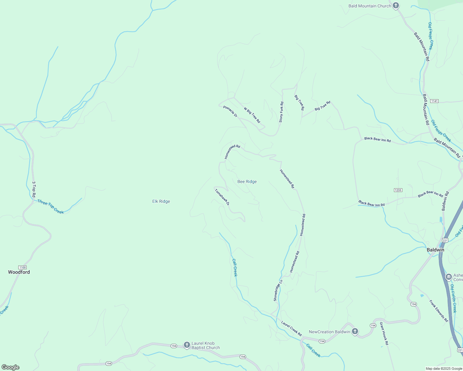 map of restaurants, bars, coffee shops, grocery stores, and more near 291 Sundance Road in Todd