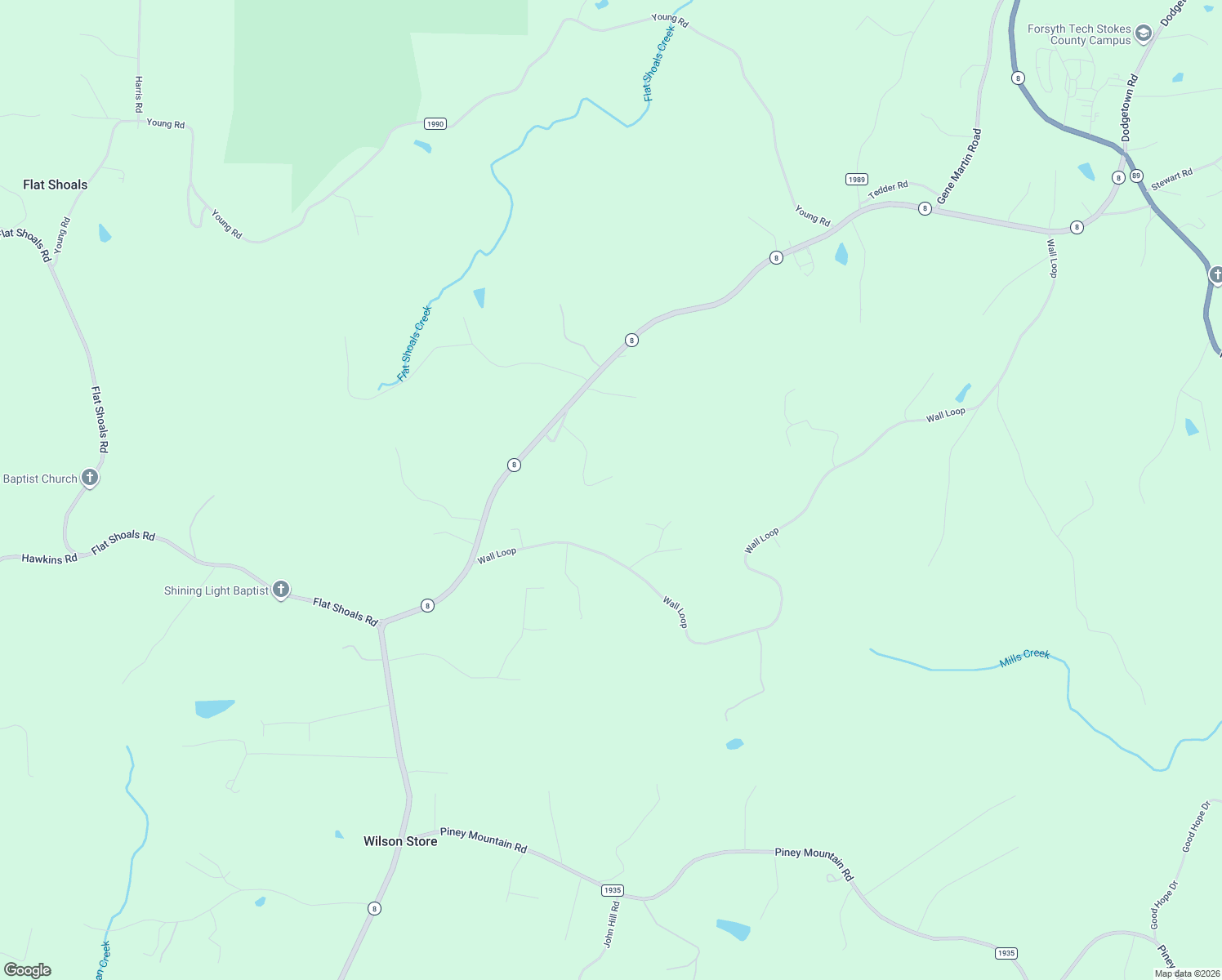 map of restaurants, bars, coffee shops, grocery stores, and more near 1140 Augusta Hicks Road in Walnut Cove