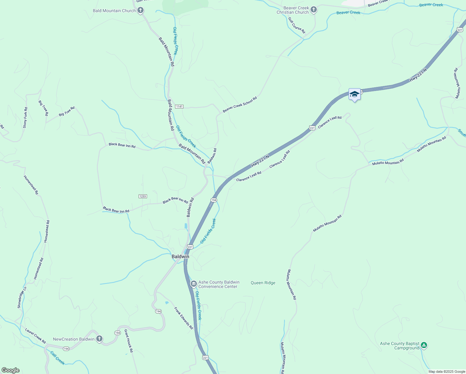 map of restaurants, bars, coffee shops, grocery stores, and more near 356 Clarence Lyall Road in West Jefferson