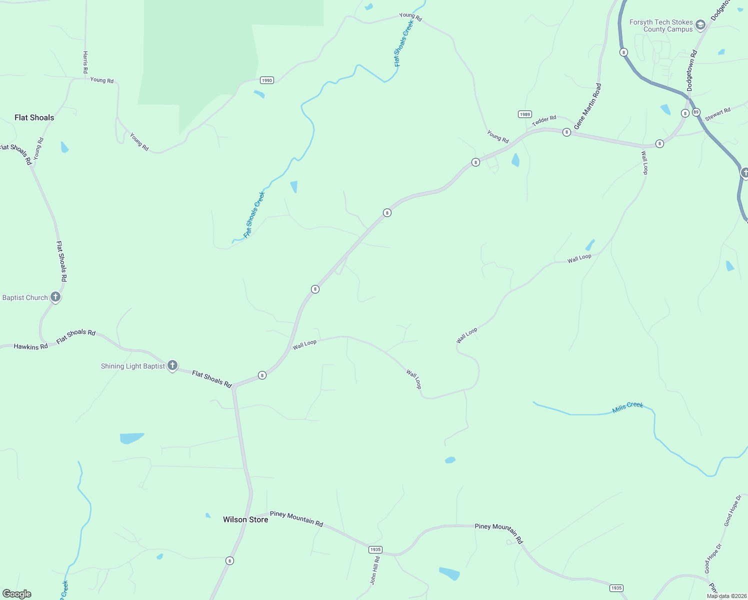 map of restaurants, bars, coffee shops, grocery stores, and more near 1140 Augusta Hicks Road in Walnut Cove