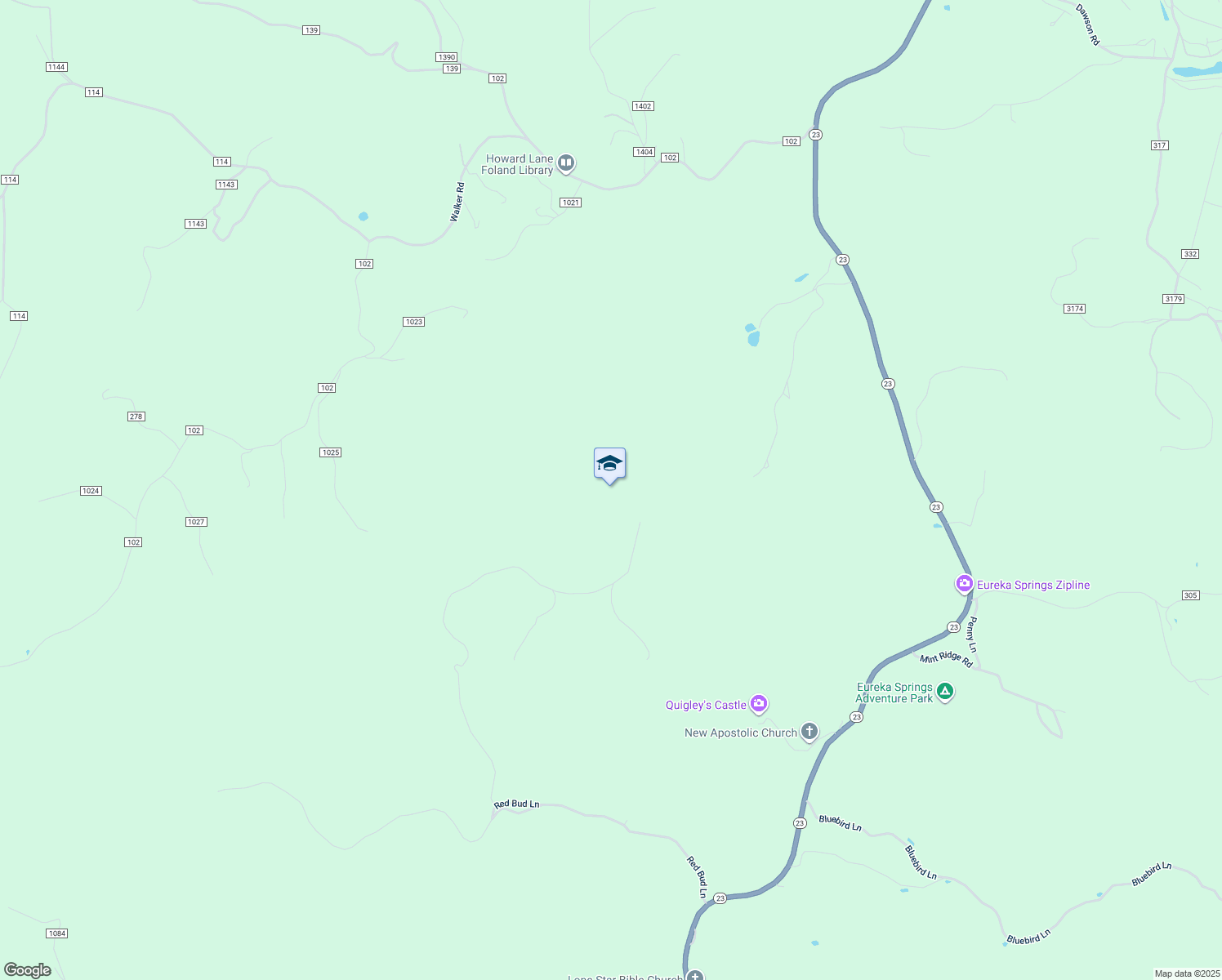 map of restaurants, bars, coffee shops, grocery stores, and more near in Eureka Springs