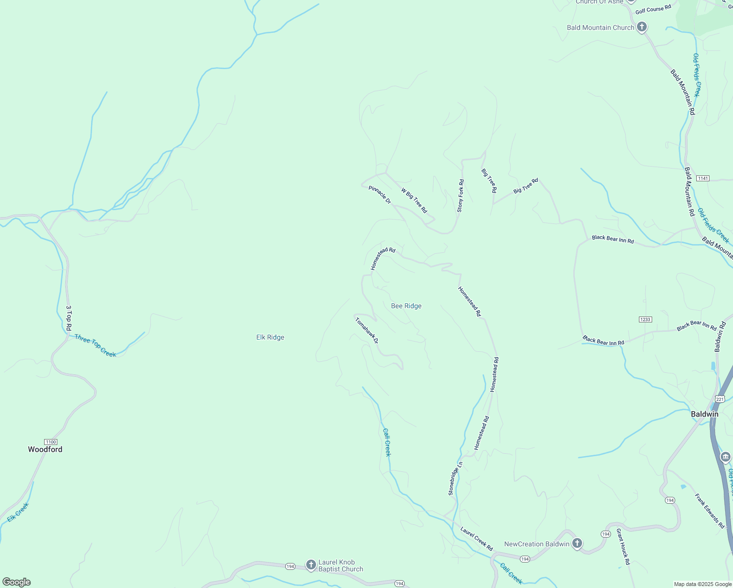 map of restaurants, bars, coffee shops, grocery stores, and more near 205 Tomahawk Drive in Todd