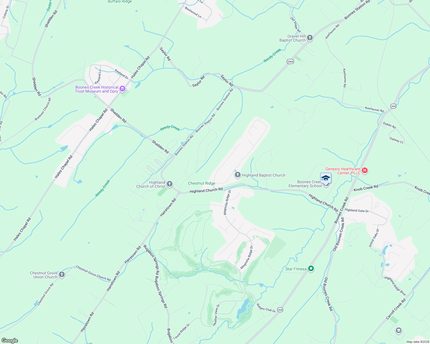 map of restaurants, bars, coffee shops, grocery stores, and more near 209 Michaels Ridge Boulevard in Johnson City