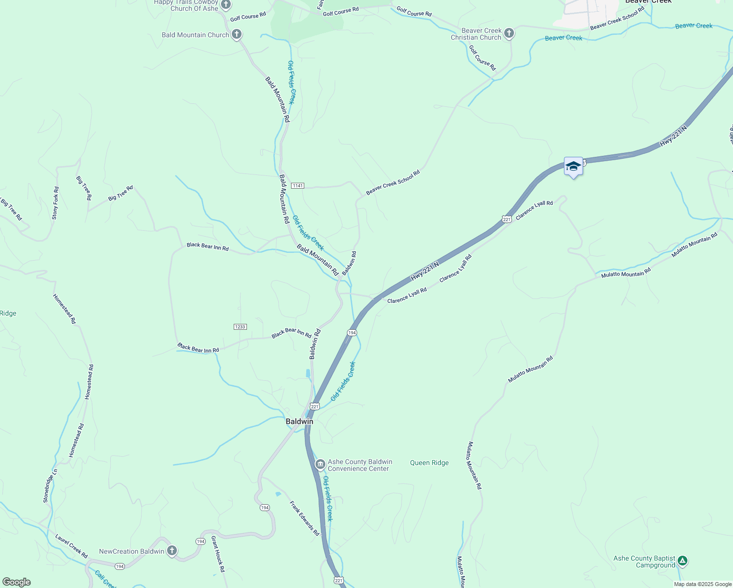 map of restaurants, bars, coffee shops, grocery stores, and more near 101 Calvin Goodman Road in West Jefferson