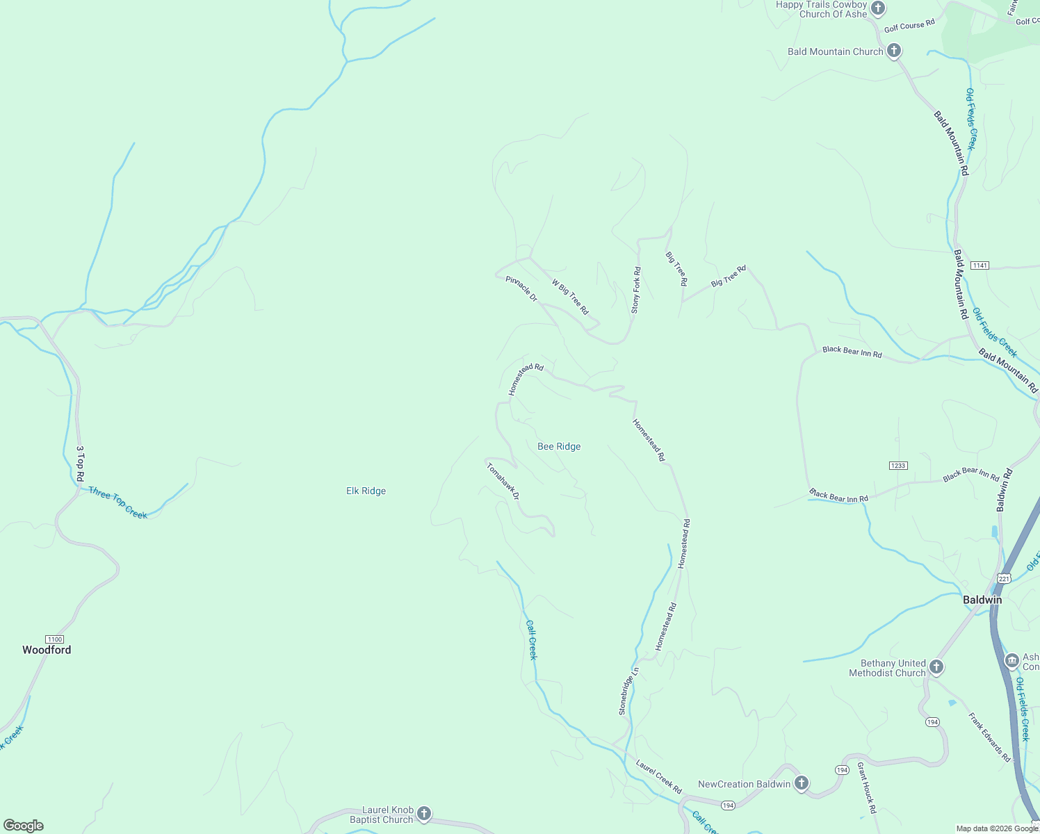 map of restaurants, bars, coffee shops, grocery stores, and more near 1785 Homestead Road in Todd