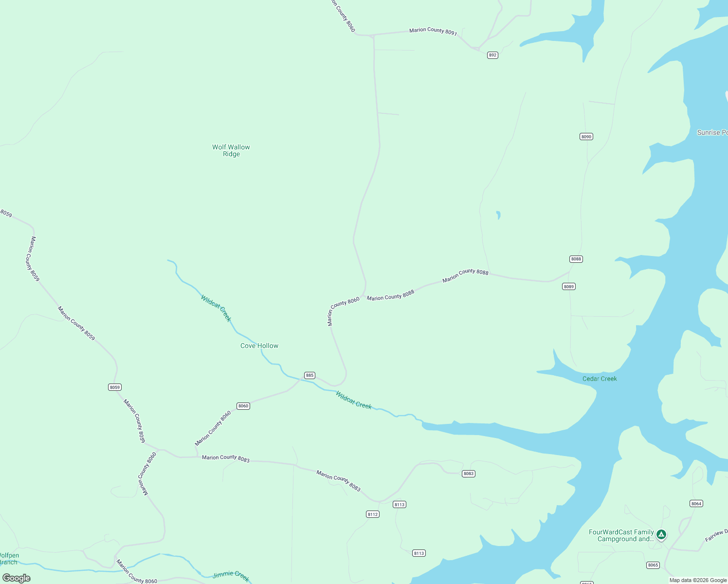 map of restaurants, bars, coffee shops, grocery stores, and more near Marion County 8060 in Yellville