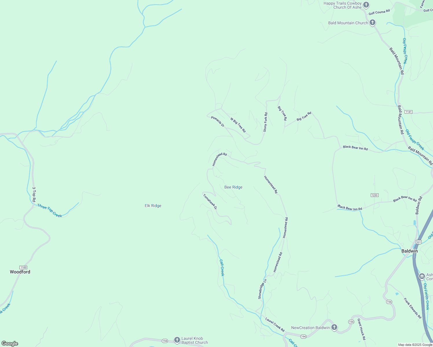 map of restaurants, bars, coffee shops, grocery stores, and more near 1725 Homestead Road in Todd