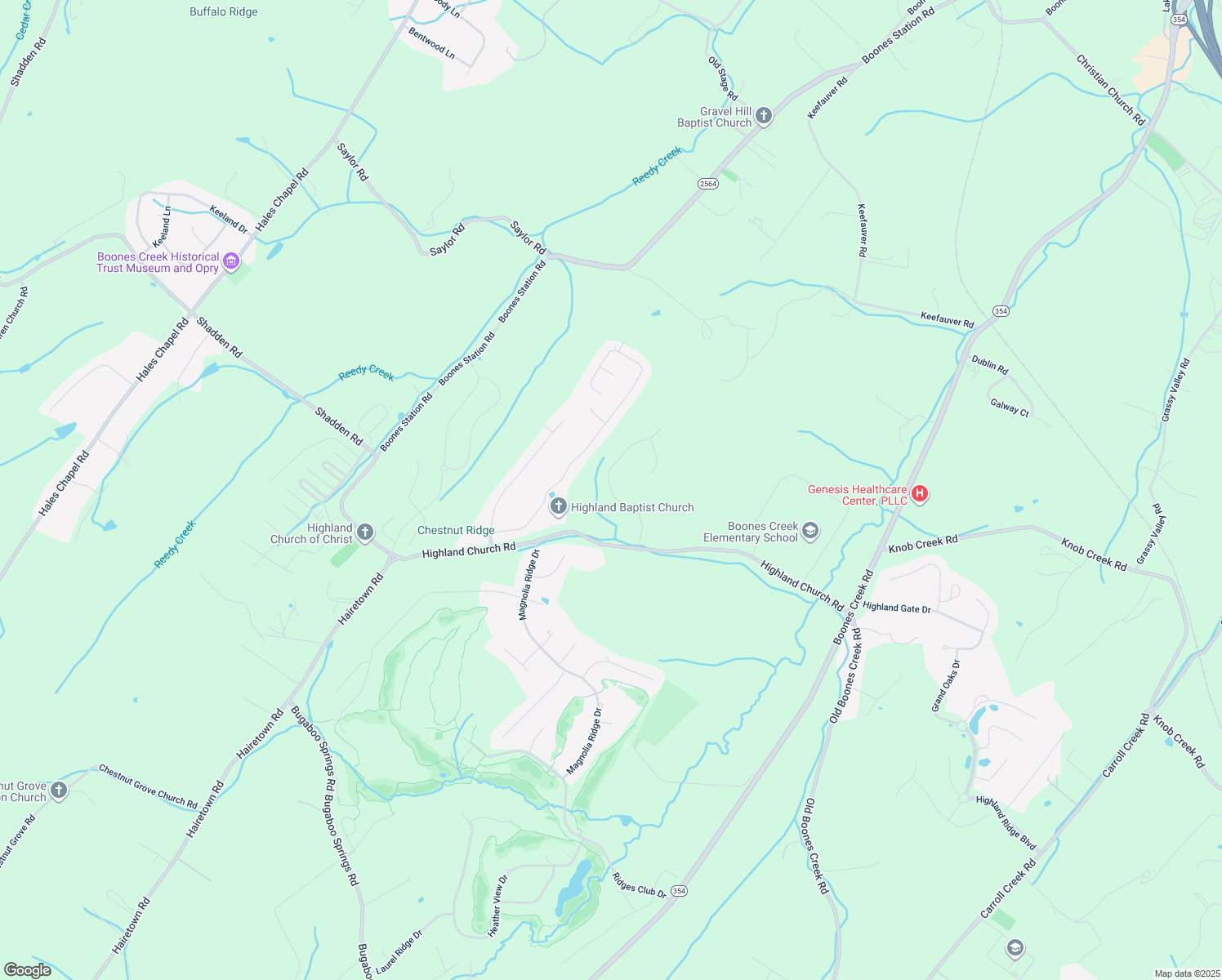 map of restaurants, bars, coffee shops, grocery stores, and more near 1221 Olde Oaks Drive in Johnson City