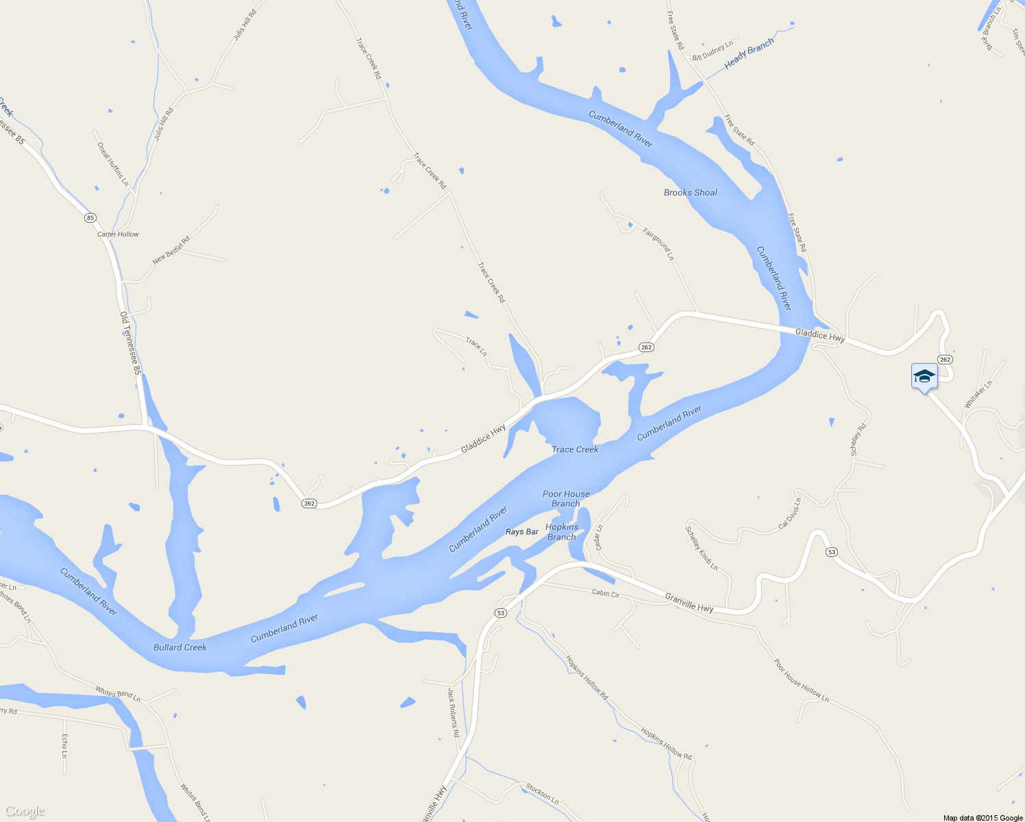 map of restaurants, bars, coffee shops, grocery stores, and more near 103 Trace Lane in Whitleyville