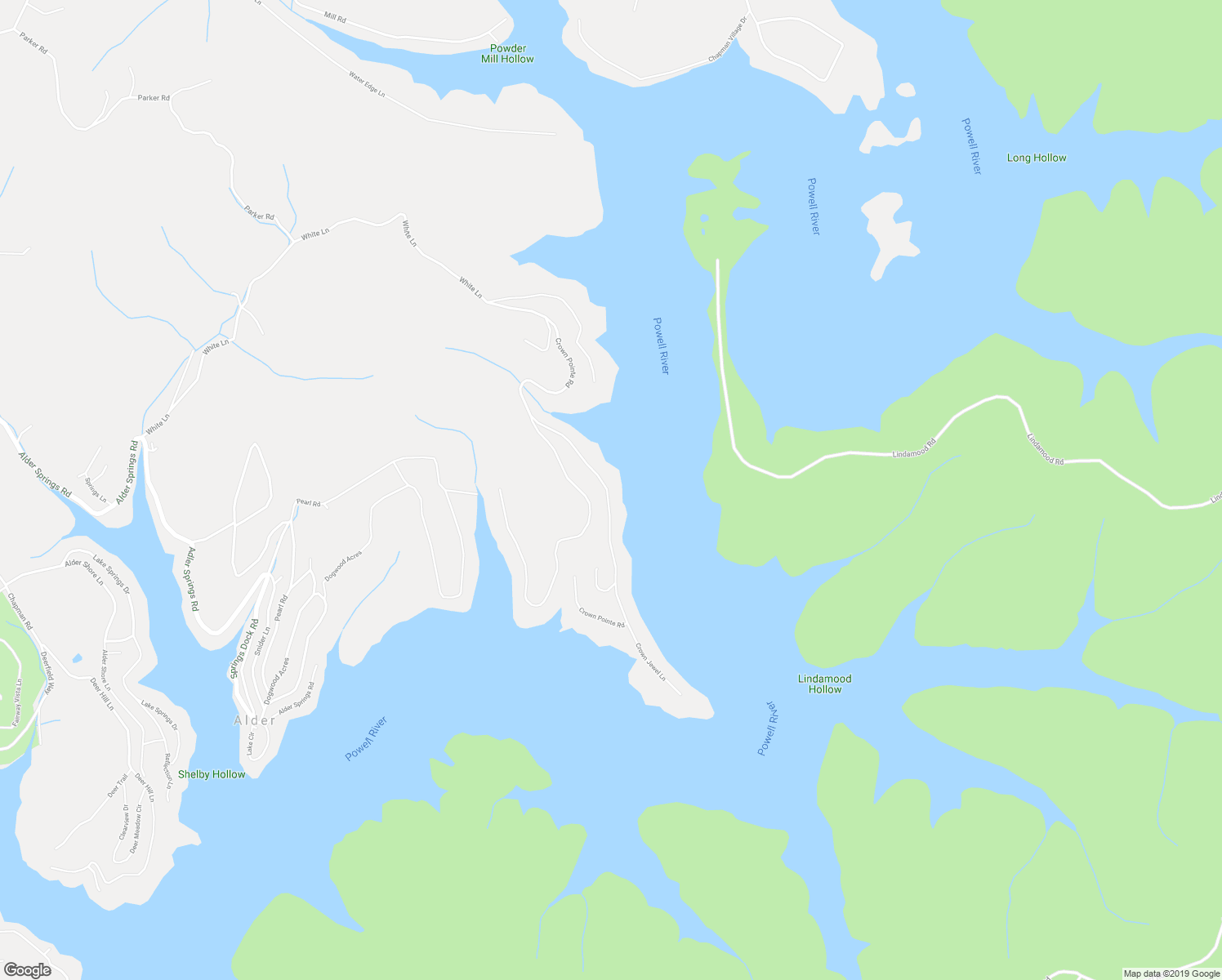 map of restaurants, bars, coffee shops, grocery stores, and more near 609 Crown Pointe Road in LaFollette