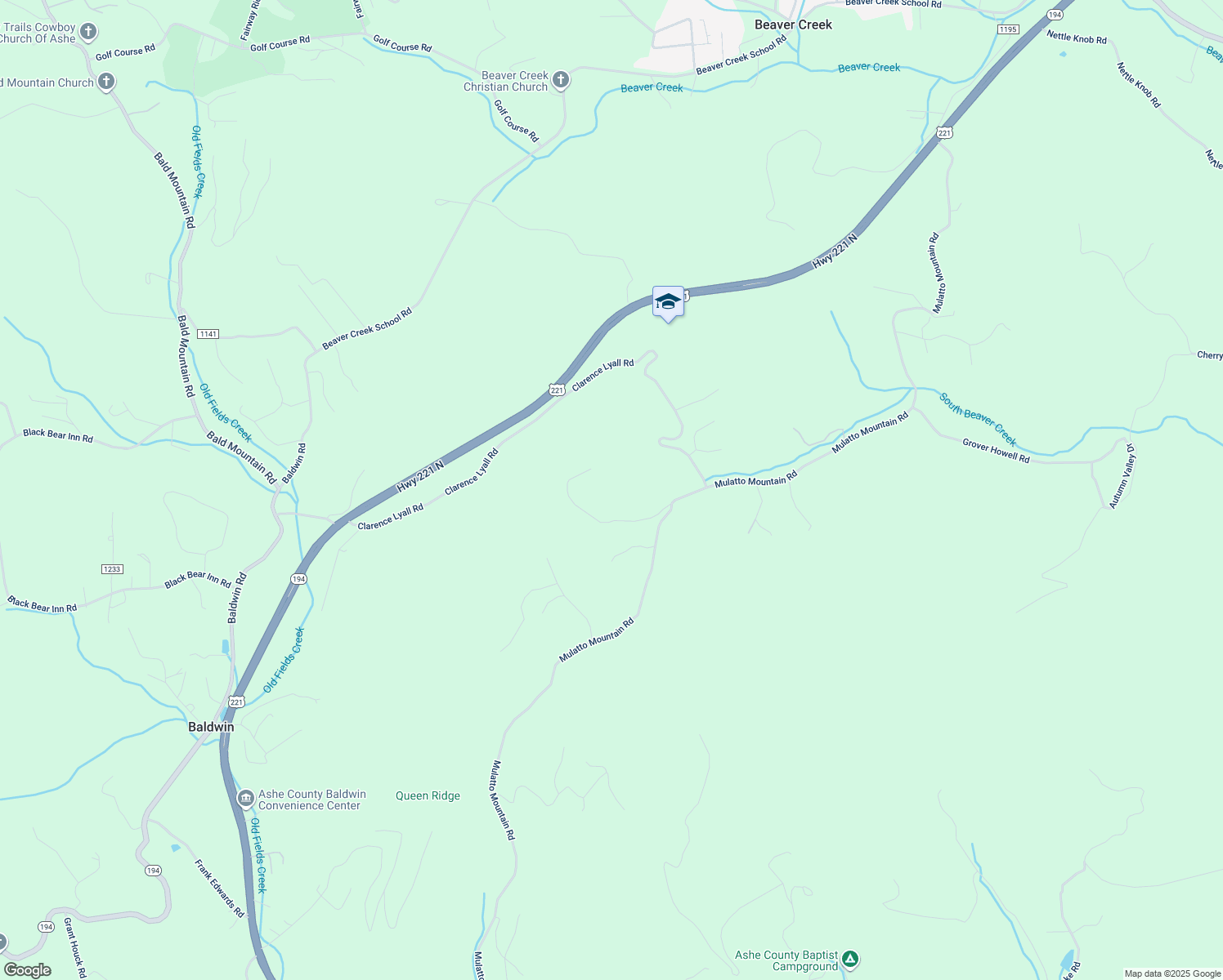 map of restaurants, bars, coffee shops, grocery stores, and more near 1872 Mulatto Mountain Road in West Jefferson
