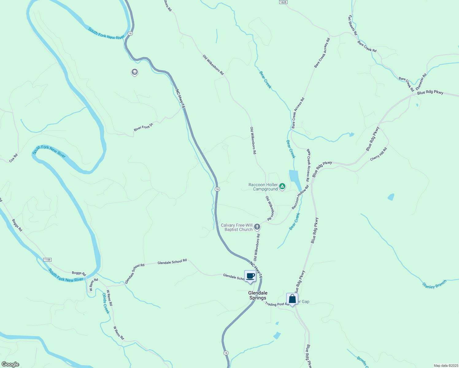 map of restaurants, bars, coffee shops, grocery stores, and more near 192 B J Drive in Jefferson