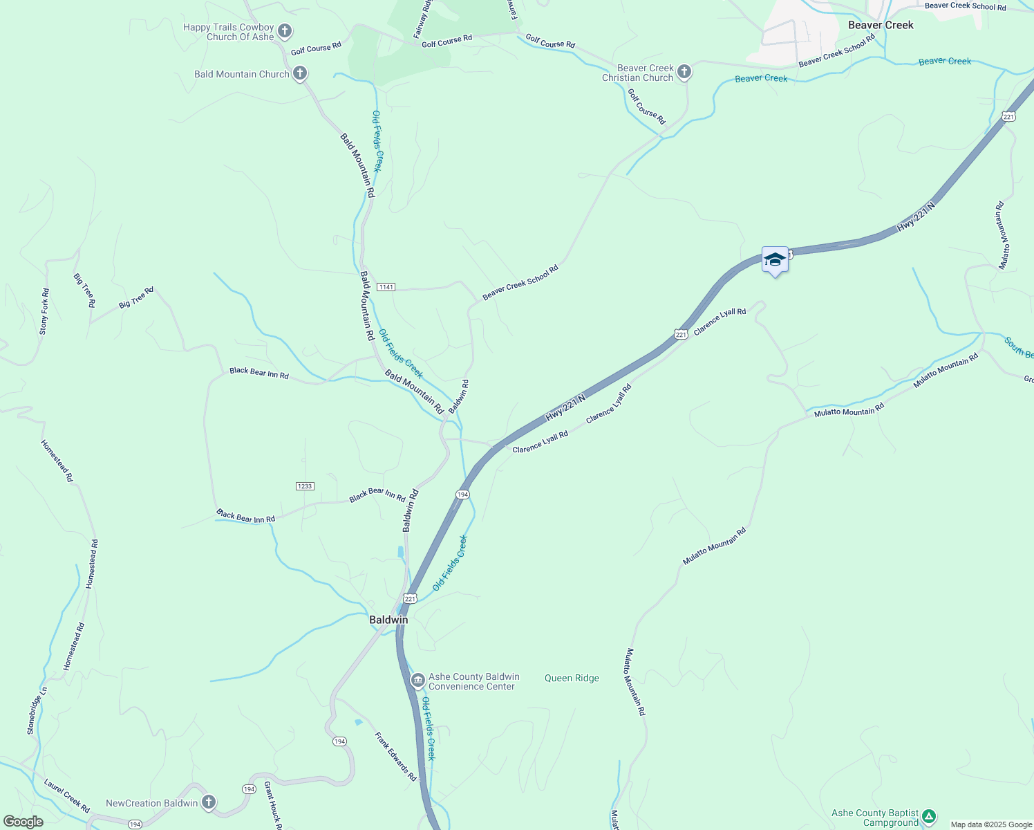 map of restaurants, bars, coffee shops, grocery stores, and more near 270 Calvin Goodman Road in West Jefferson