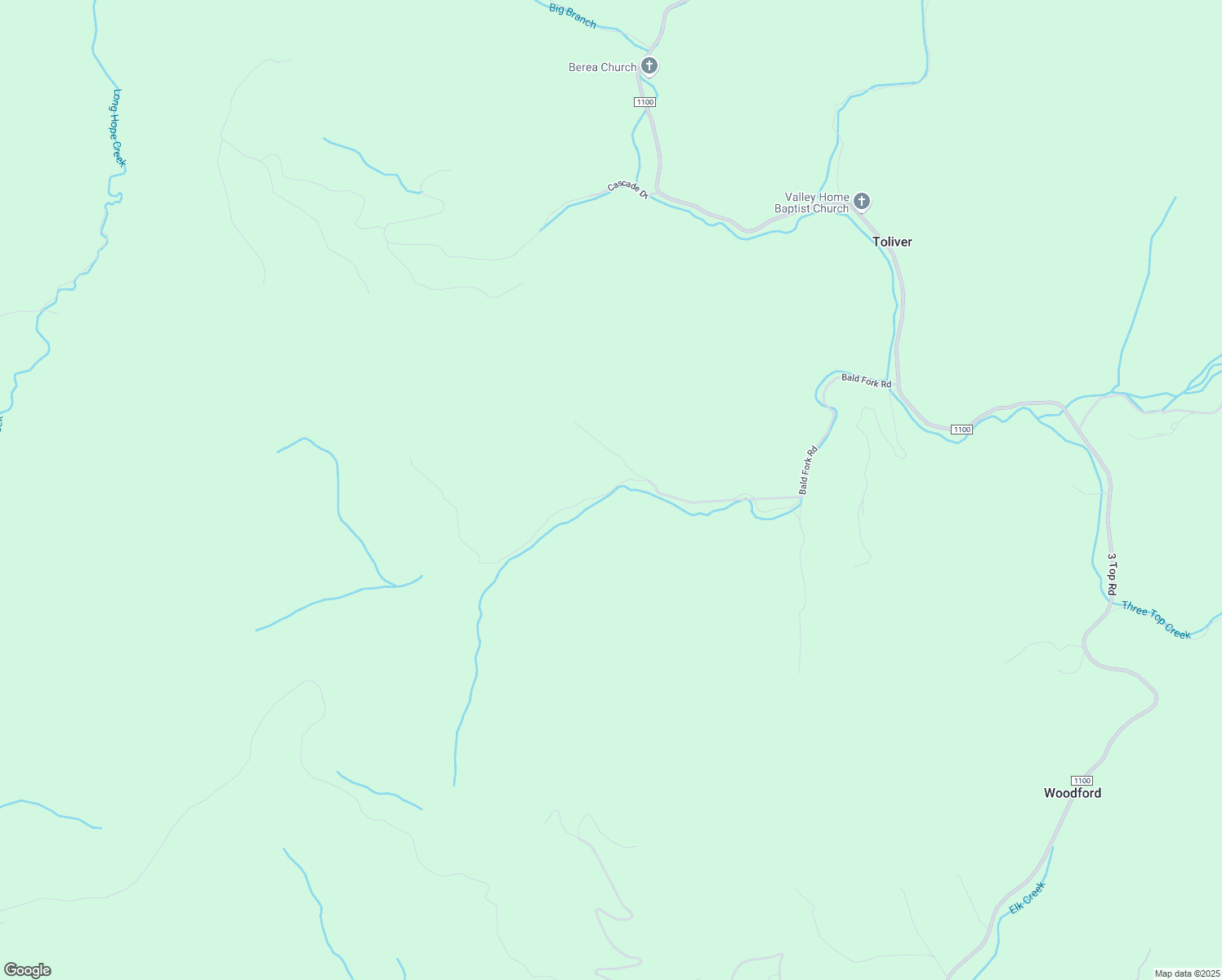 map of restaurants, bars, coffee shops, grocery stores, and more near 1458 Bald Fork Road in Todd