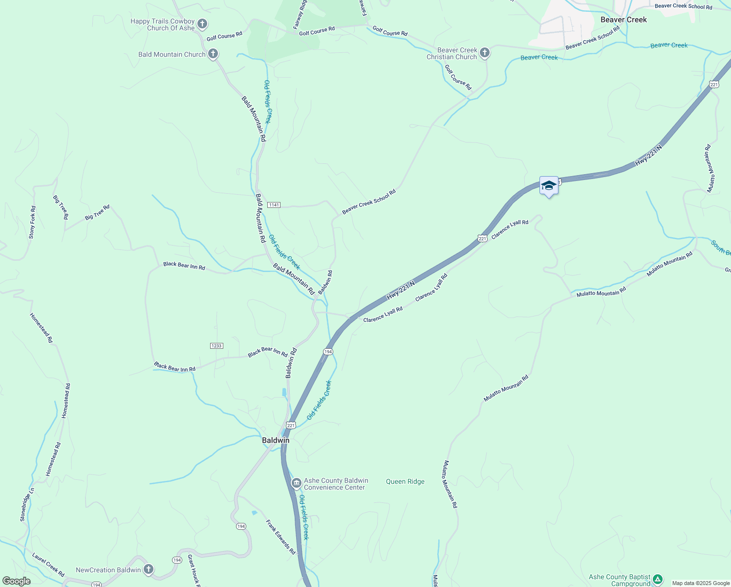 map of restaurants, bars, coffee shops, grocery stores, and more near 270 Calvin Goodman Road in West Jefferson