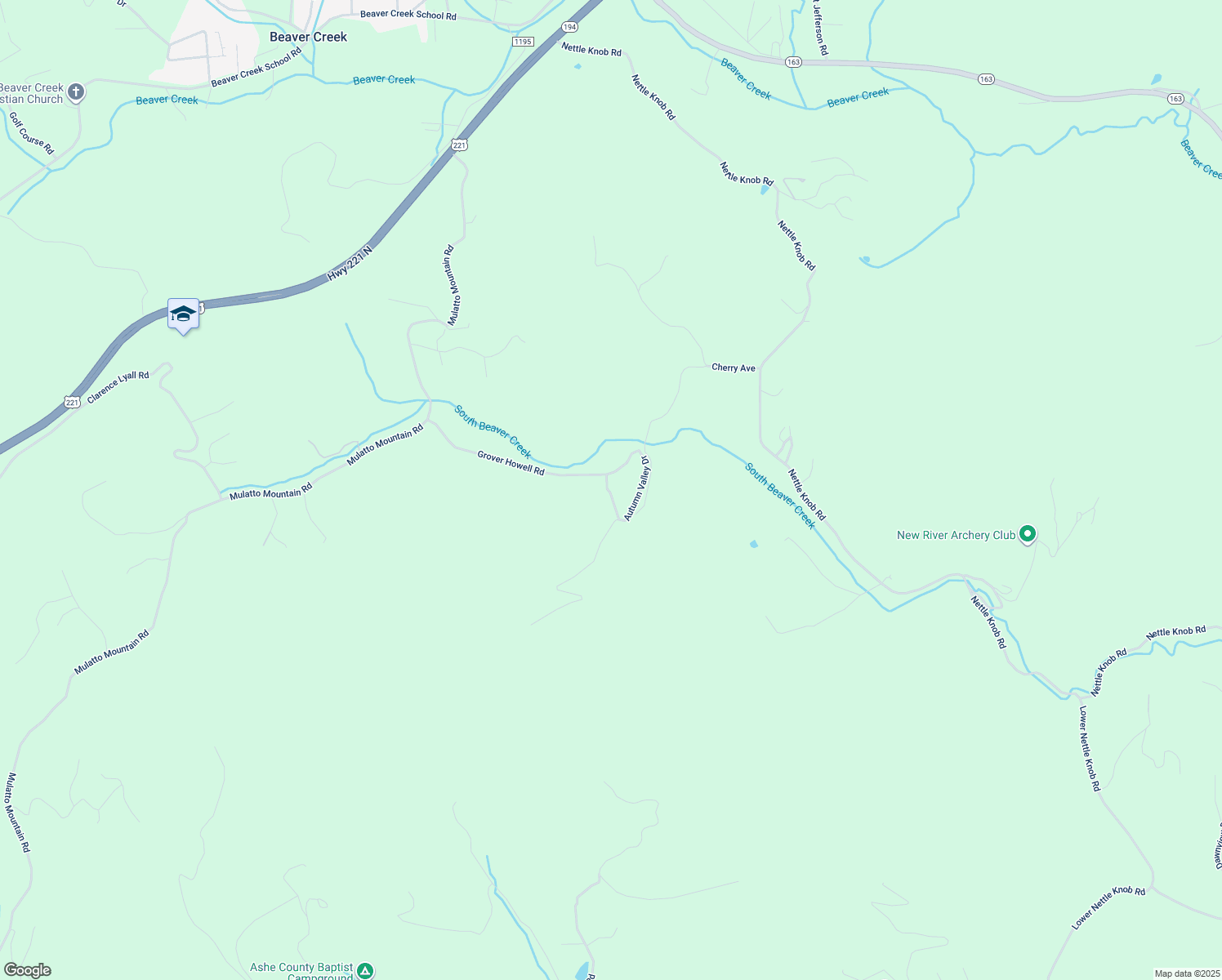map of restaurants, bars, coffee shops, grocery stores, and more near 670 Grover Howell Road in West Jefferson