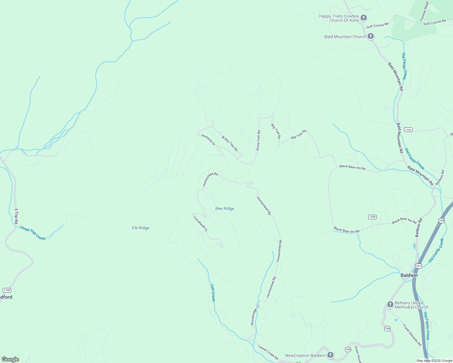 map of restaurants, bars, coffee shops, grocery stores, and more near 122 Bobcat Crossing Drive in Todd