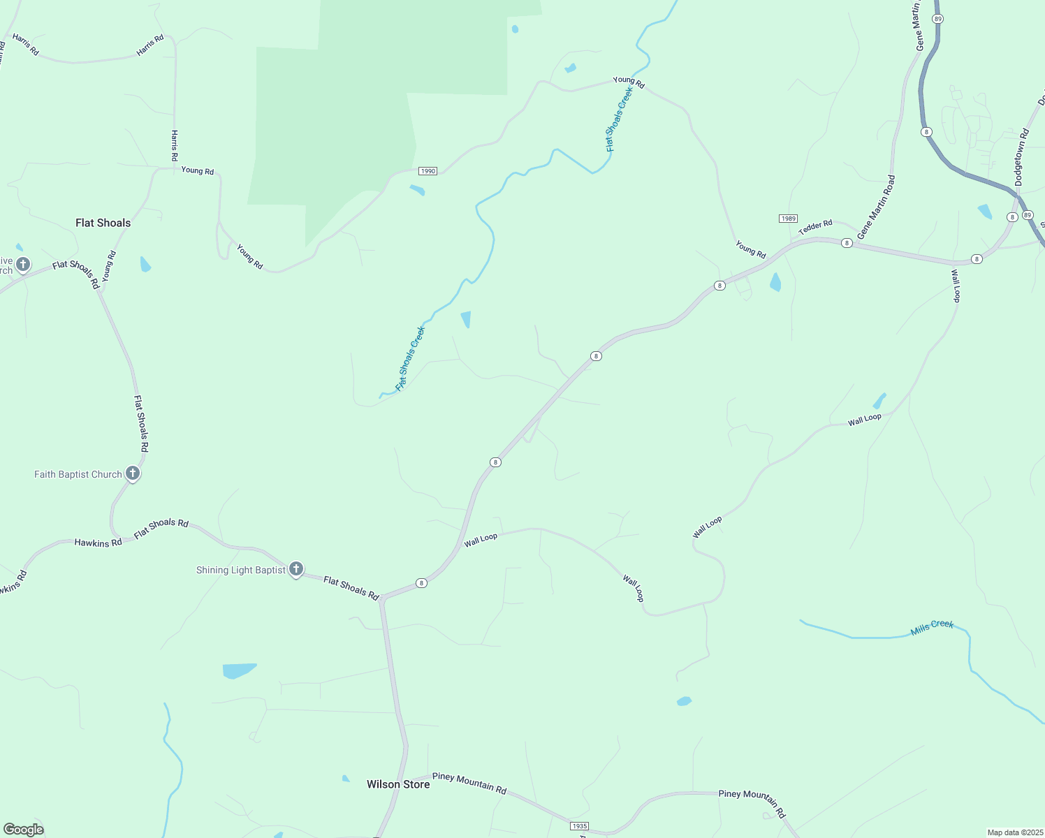 map of restaurants, bars, coffee shops, grocery stores, and more near 3620 North Carolina 8 Highway South in Walnut Cove