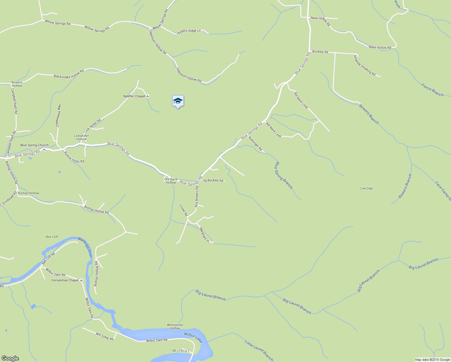 map of restaurants, bars, coffee shops, grocery stores, and more near 126 Ug Buckles Rd in Elizabethton