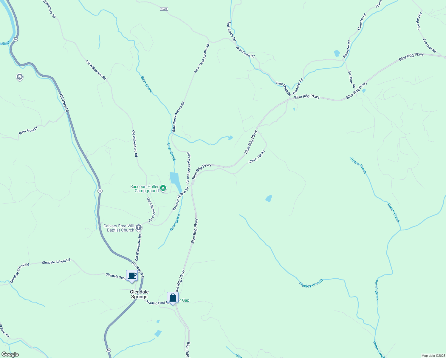 map of restaurants, bars, coffee shops, grocery stores, and more near 352 Cherry Hill Road in Jefferson