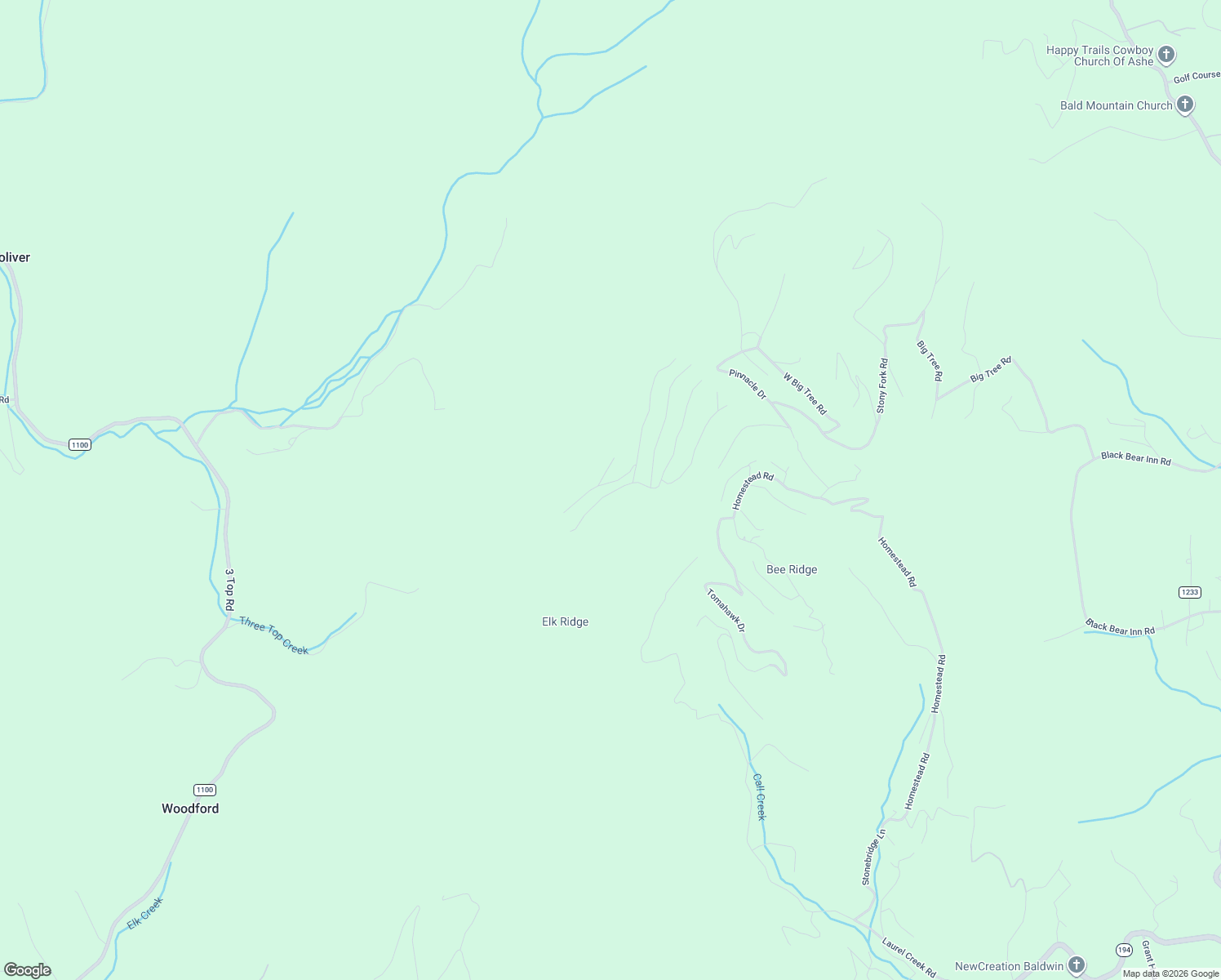 map of restaurants, bars, coffee shops, grocery stores, and more near 2171 Laurel Creek Road Extension in Todd