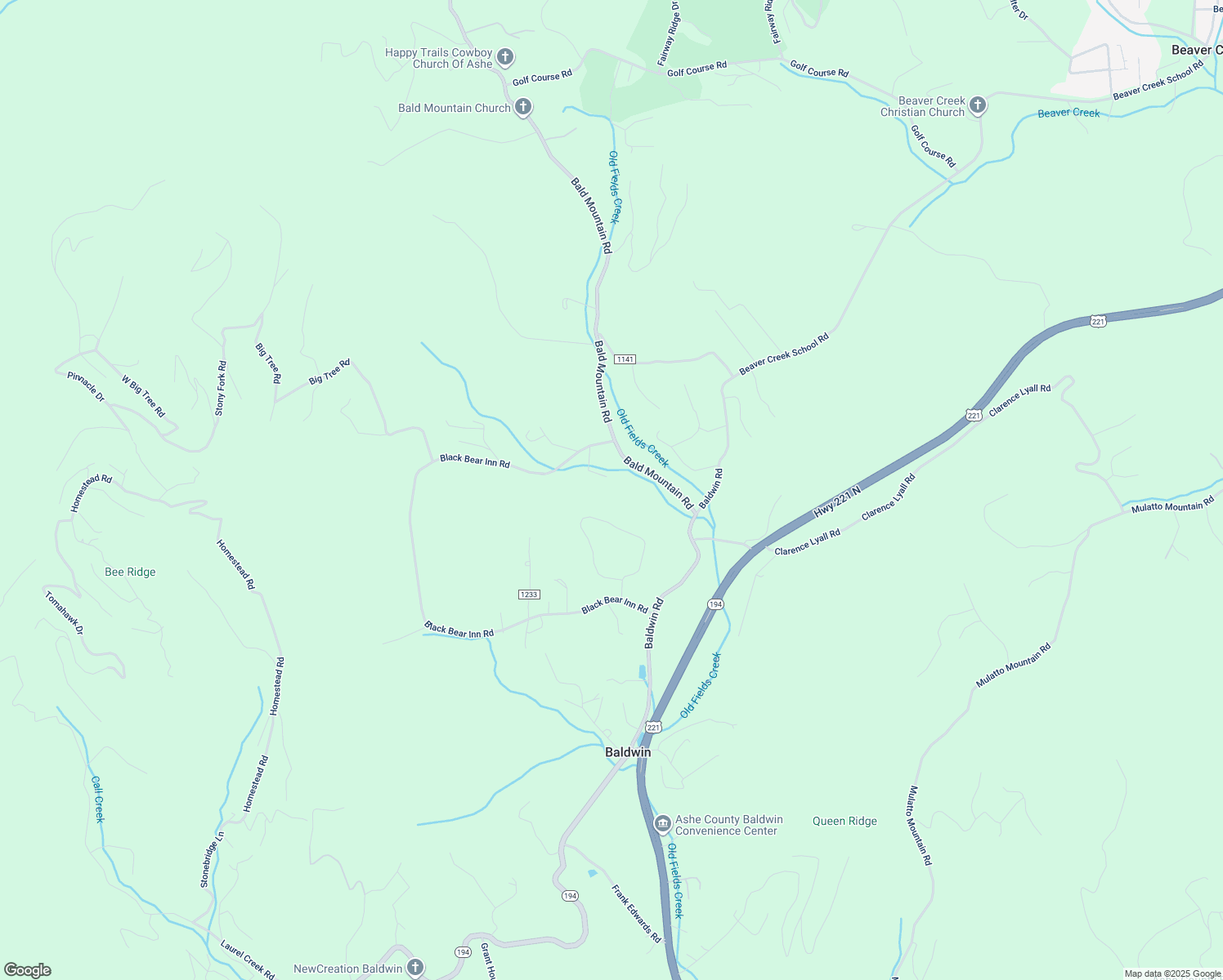 map of restaurants, bars, coffee shops, grocery stores, and more near 339 Bald Mountain Road in West Jefferson