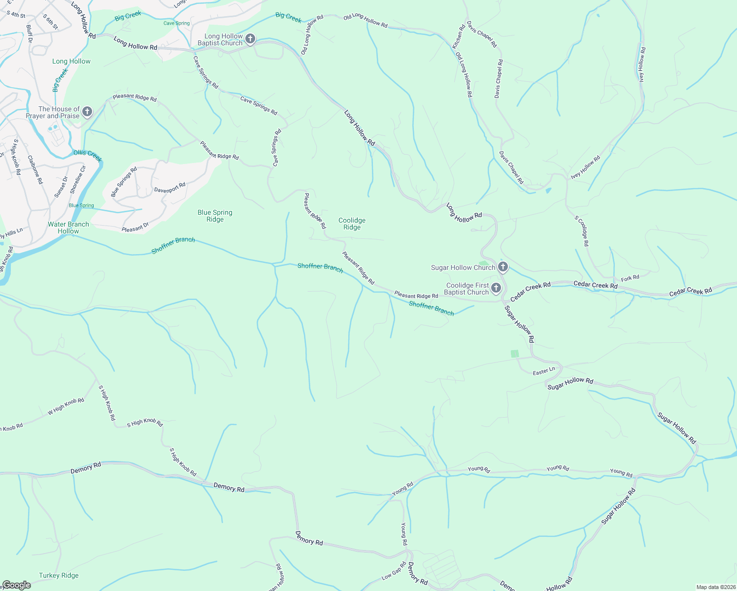 map of restaurants, bars, coffee shops, grocery stores, and more near 1728 Pleasant Ridge Road in LaFollette