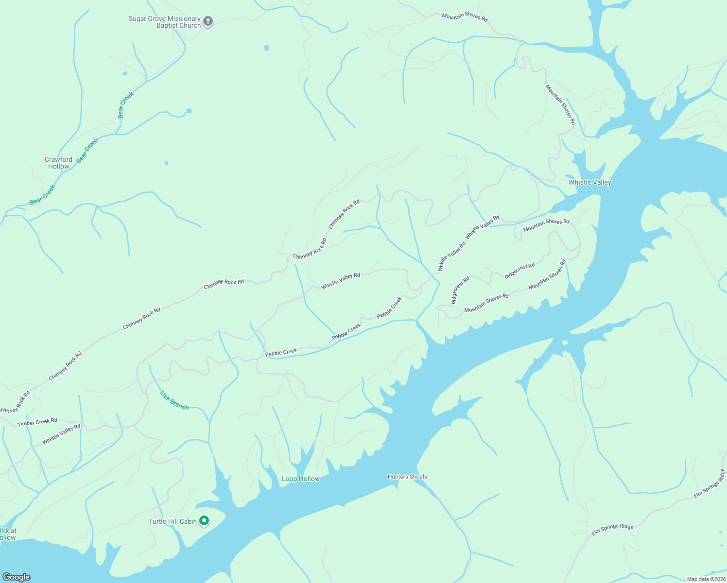 map of restaurants, bars, coffee shops, grocery stores, and more near 105 Whistle Valley Road in New Tazewell